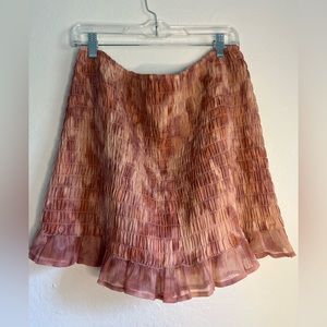 Stretchy blush mauve skirt skirt with floral like pattern XL